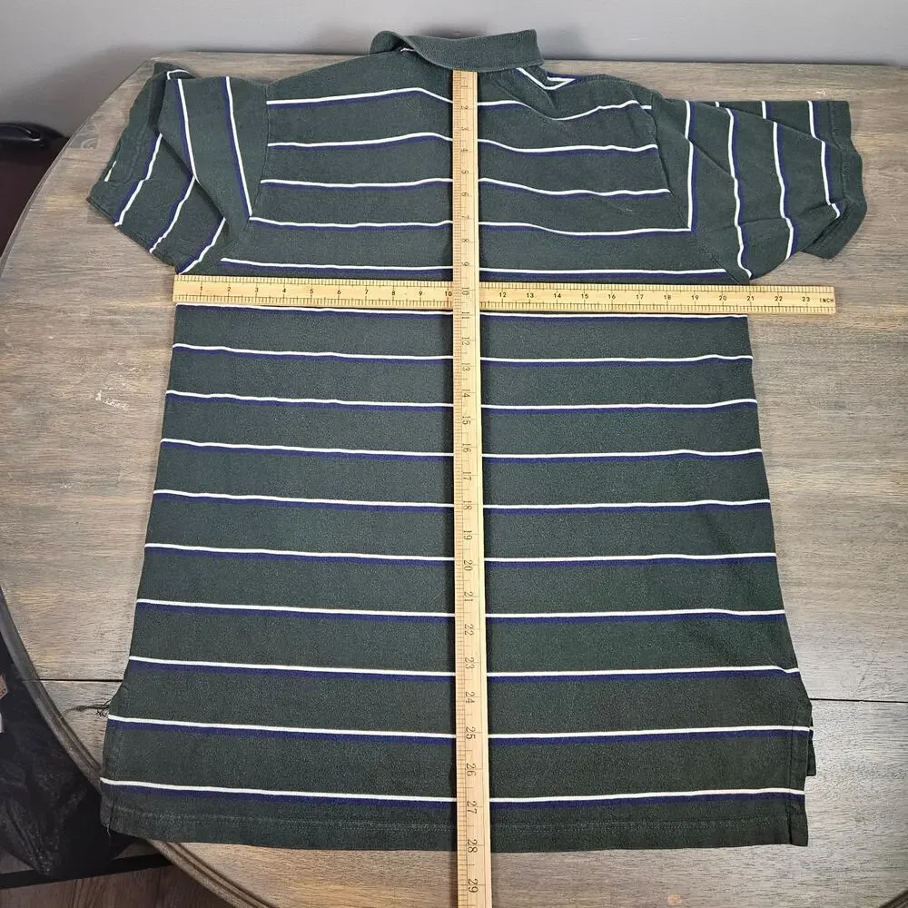 Ralph Lauren Polo Sport Men's XL‎ Green Striped Short Sleeve Golf Shirt Preppy